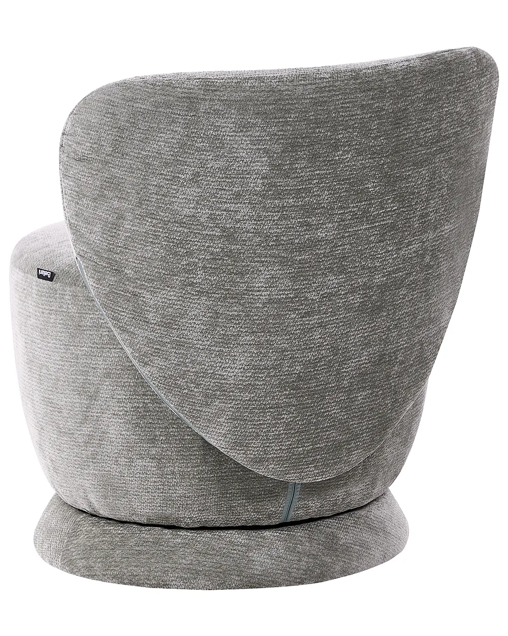 Swivel Armchair BLOMMA Chenille Light Green_1158572