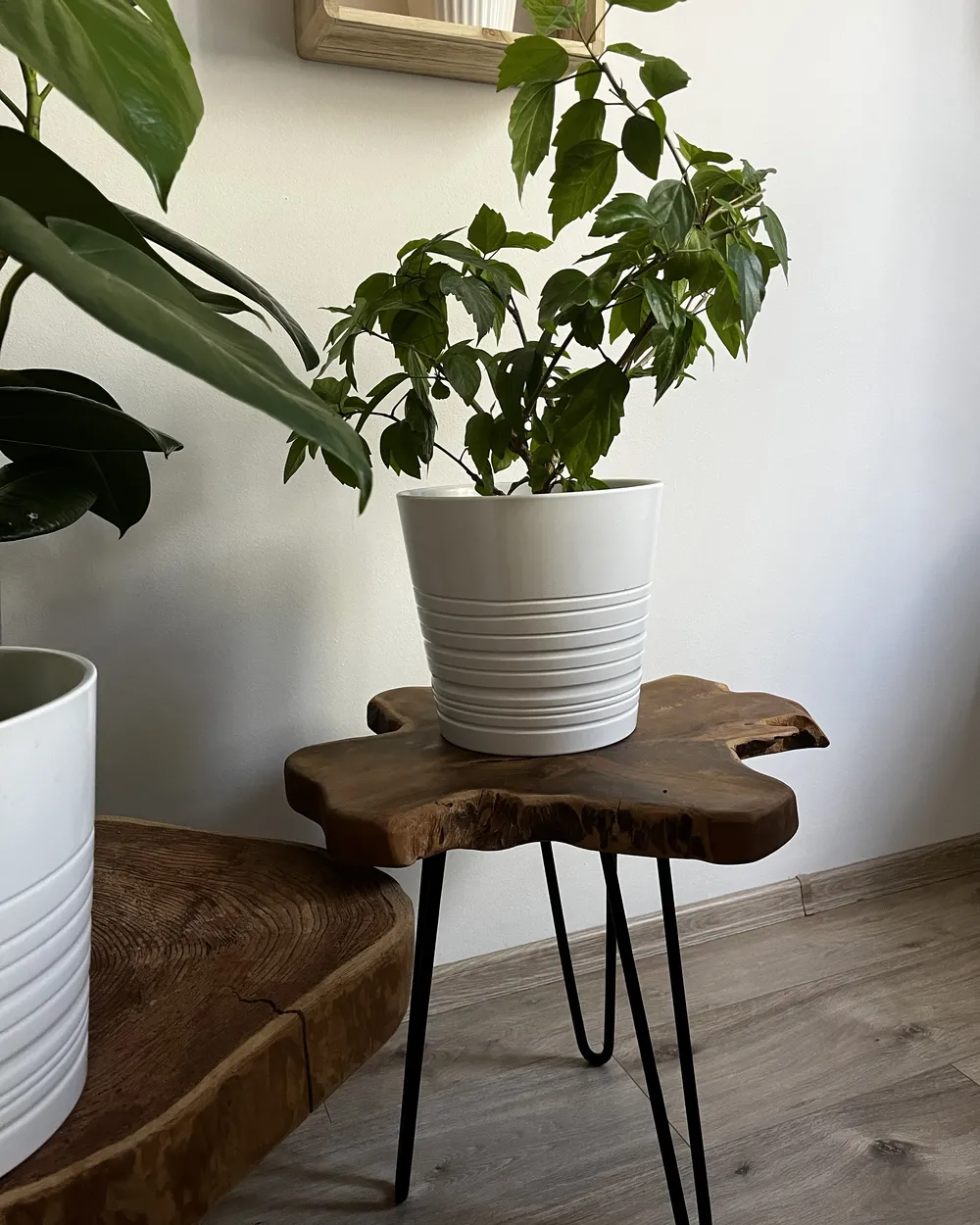 Set of 2 Side Tables CAMROSE Teak Wood Dark Brown_863668