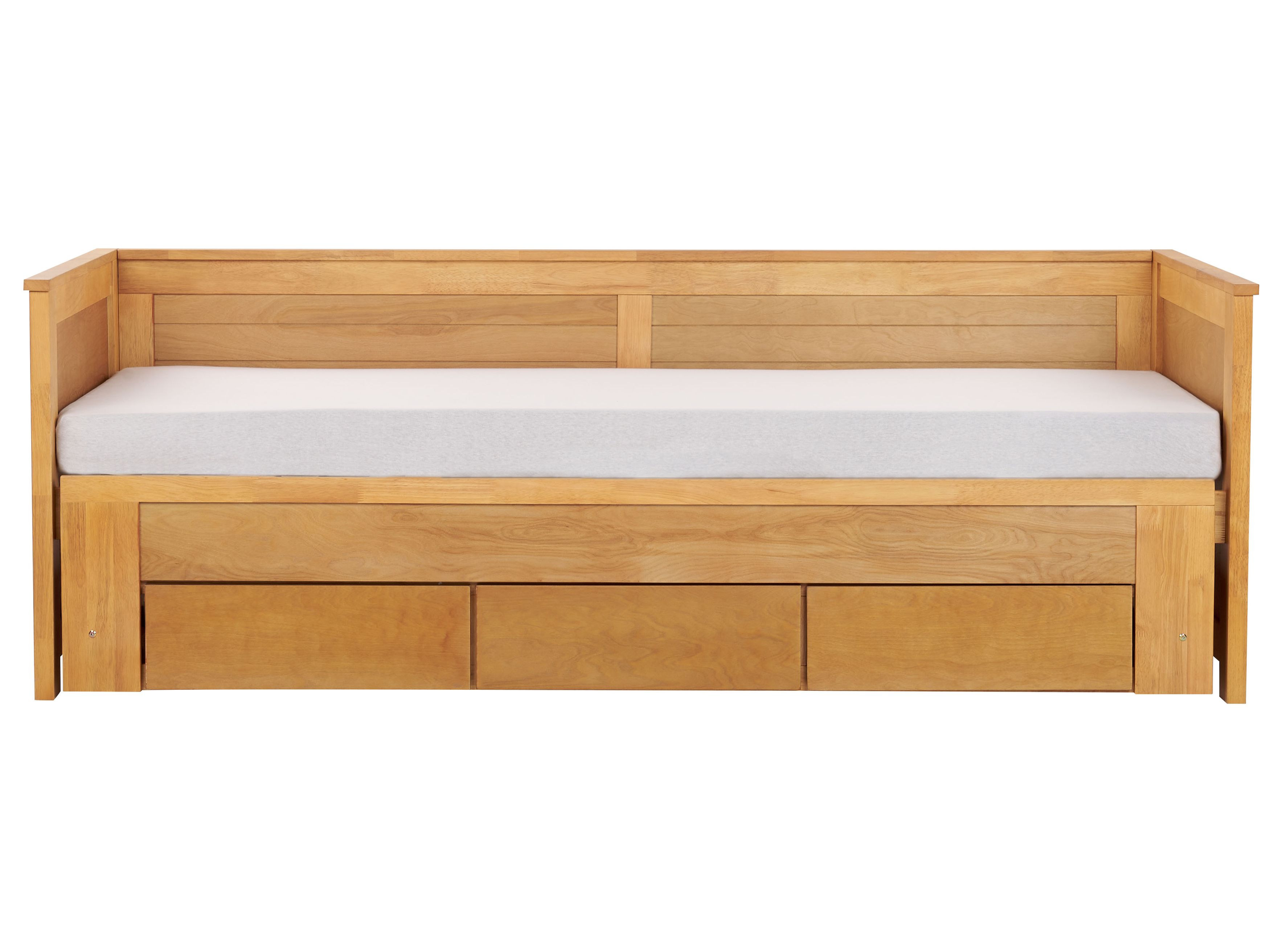 Lit gigogne 90 x 200 cm + 90 x 190 cm avec tête de lit - velours
