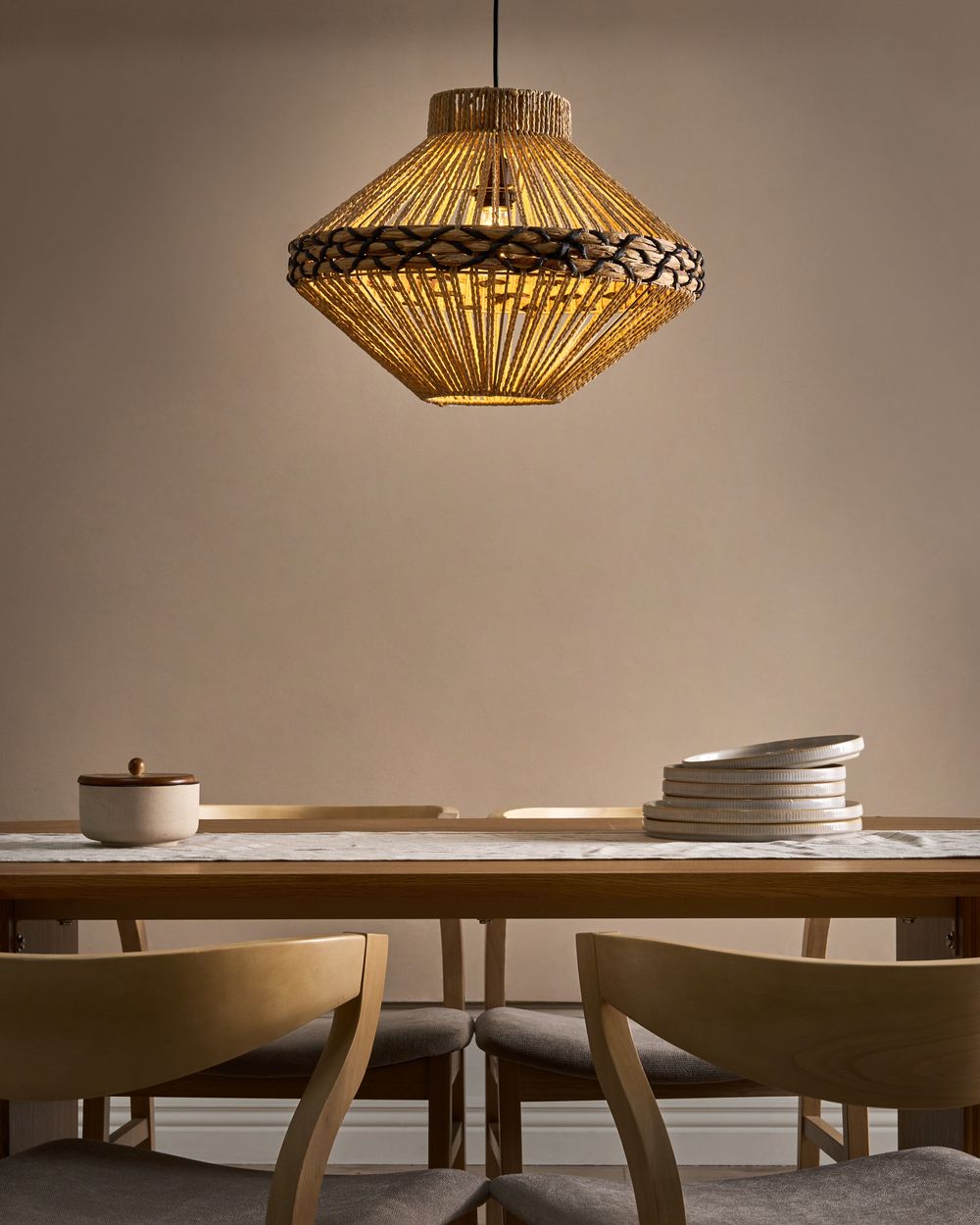 Pendant Lamp RABACCA Paper Rope Natural