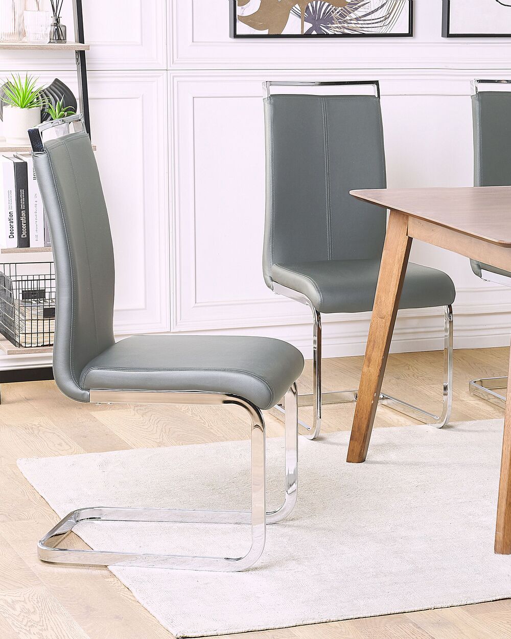 Grey faux leather chairs 2025