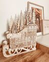 LED Decoration Figurine Sleigh Advent Calendar Light Wood IMPALA_838275