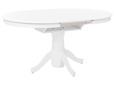 Mesa de comedor extensible blanca 106/150 x 106 cm AKRON
