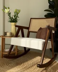 Fotel bujany RYA Drewno Brązowy/ jasnobeżowy_1154606