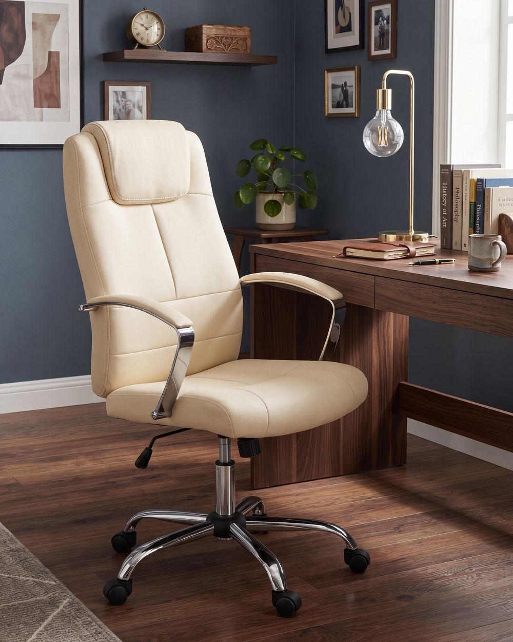 Chefstol WINNER Kunstlæder Lys Beige