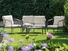 4 Seater Metal Garden Sofa Set Light Beige VEZZANA_931087