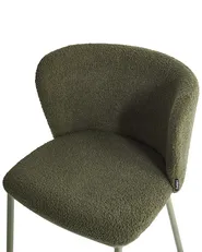 Set di 2 sedie da pranzo MINA II Bouclé Verde scuro_954489