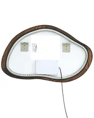 LED Bathroom Mirror MANCEY 93 cm 60 cm Dark Brown_1090928