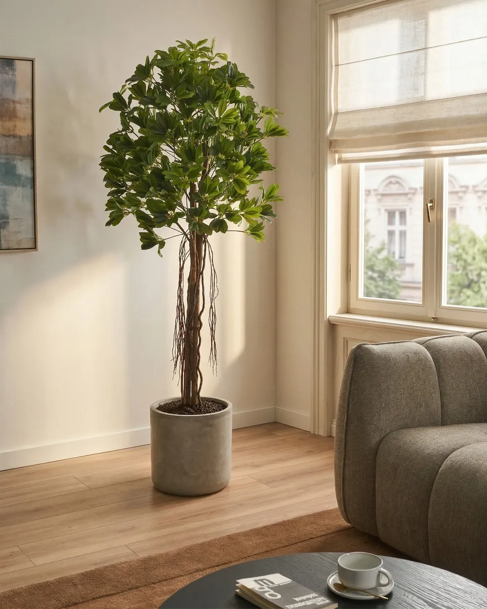 Sztuczna roślina UMBRELLA TREE 175 cm Zielony