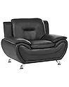 Armchair LEIRA Faux Leather Black