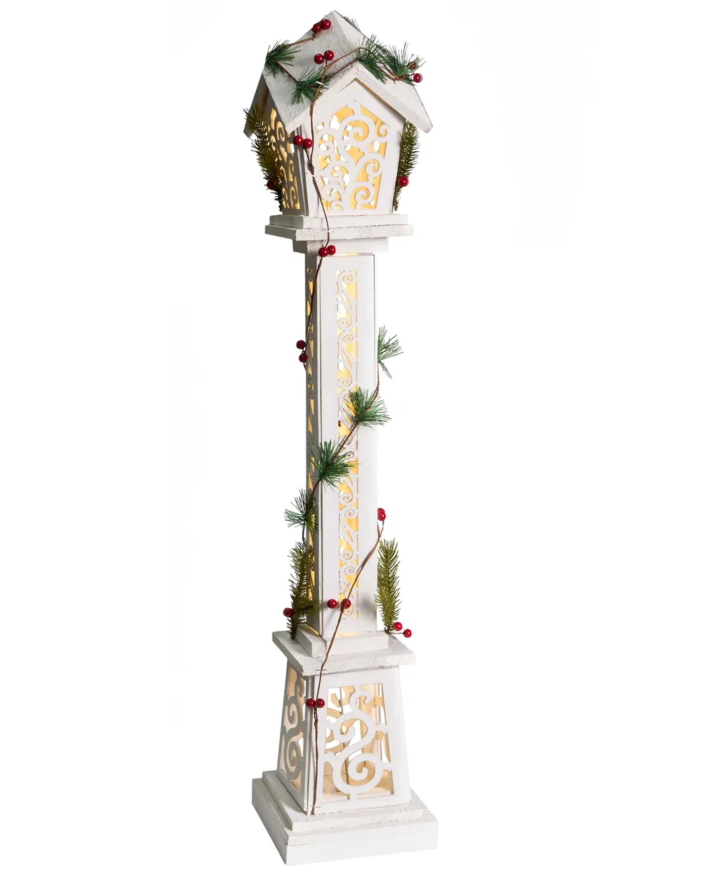 Christmas Decoration LED LUMMENE 80 cm Post Lamp White