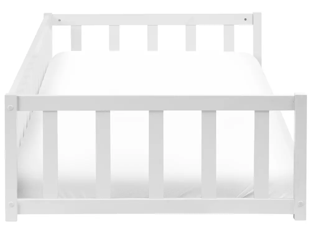 Kids Bed Pine Wood AURIBEAU 90 x 200 cm (EU Single) White_1051133