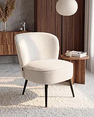 Fotel VOSS Boucle Biały_1153889