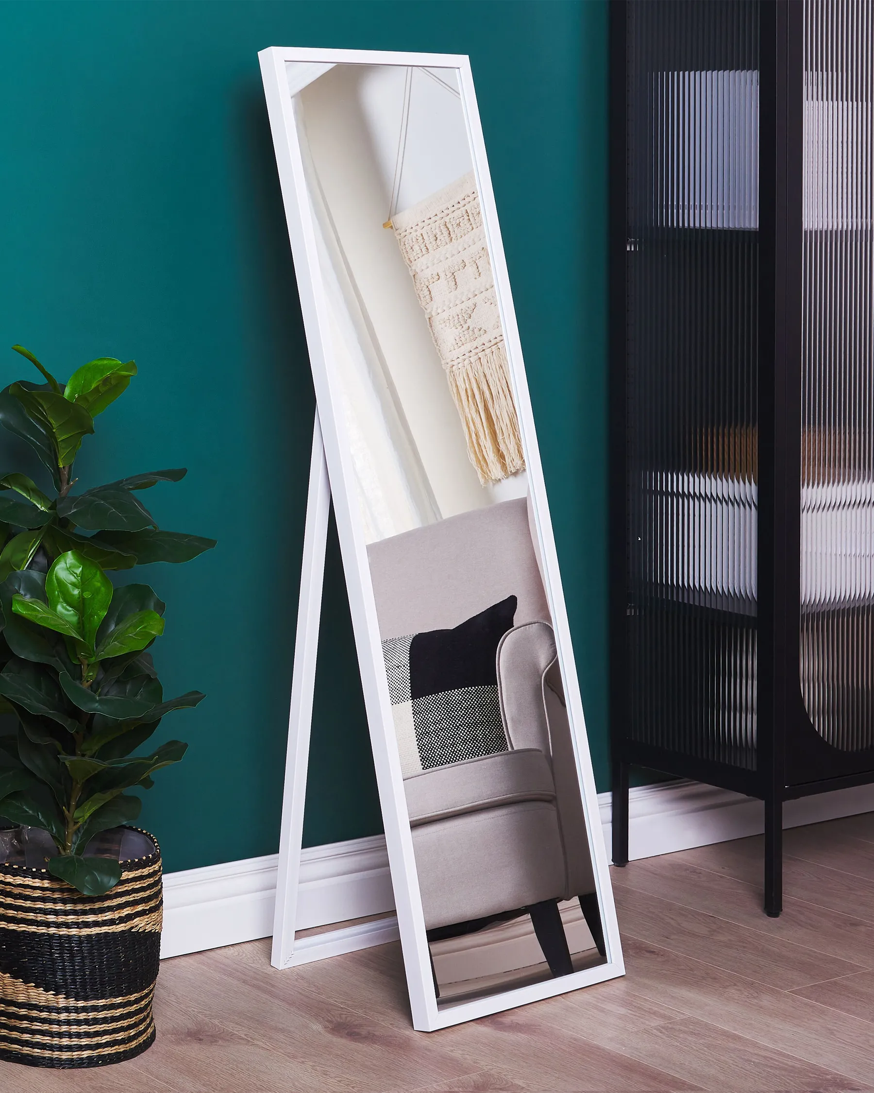 Standing Mirror TORCY 140 cm White_803343