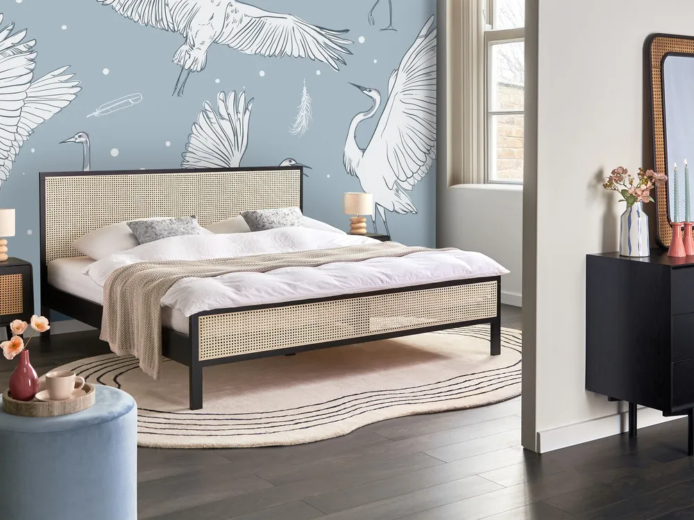 Pat din lemn negru SALERNAS Diverse dimensiuni