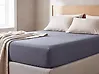 Fitted Sheet JANBU 140 x 200 cm Cotton Dark Grey