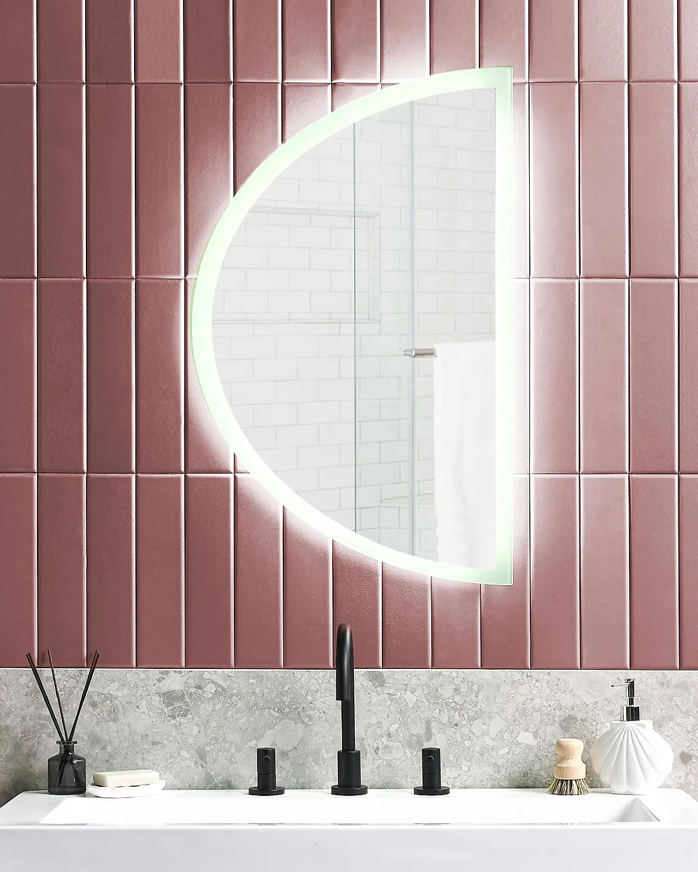LED Bathroom Mirror BEZONS 49 cm 80 cm Silver_1178557