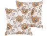 Sierkussen set van 2 bloemenpatroon meerkleurig 45 x 45 cm TUBEROSE_857804