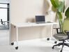 Schreibtisch weiß 160 x 60 cm klappbar mit Rollen CAVI_922266