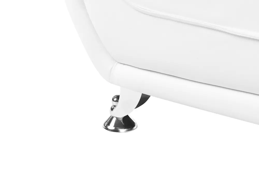 Divano 2 posti LEIRA Pelle sintetica Bianco_1058877