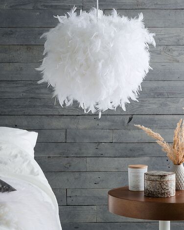 Feather Pendant Lamp White DRAVA 