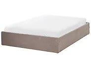 Bett mit Stauraum ohne Kopfteil DINAN Bouclé Taupe 120 x 200 cm_1188229