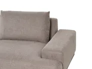 Corner Sofa 4 Seater MARIFERD Fabric Light Brown Right Hand_903277