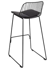 Set of 2 Bar Chairs PENSACOLA Metal Black_907497