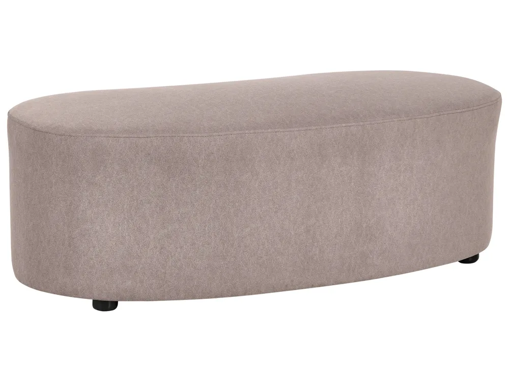 Sofa AMAL mit Ottomane Stoff Taupe_1143363