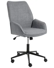 Sedia da ufficio CASTILE Lino sintetico Grigio scuro_1072505