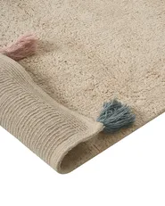 Kids Rug KODINHI  Beige 140 x 200 cm Cotton_1135281