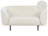 2 Seater Boucle Sofa White and Black LOEN_920376