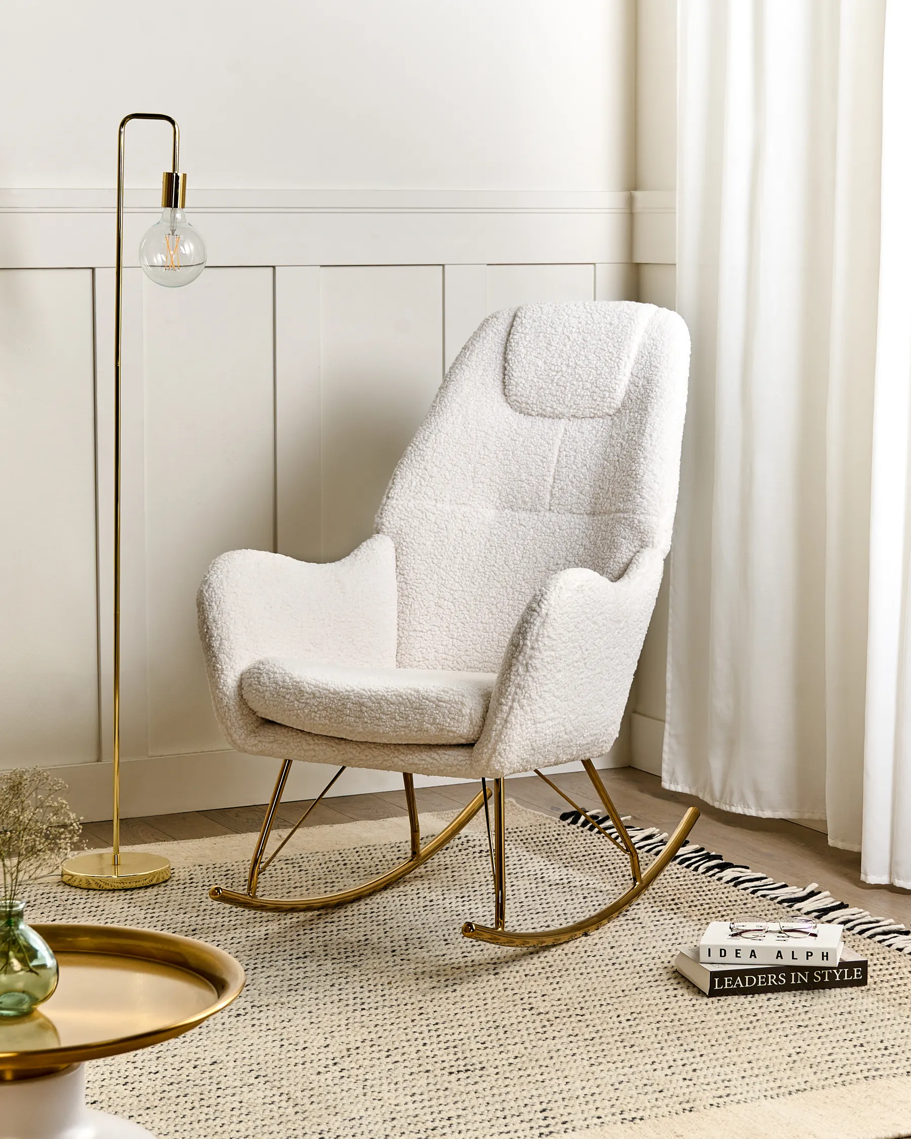Rocking Chair GULSELE Boucle Off-White_1011914