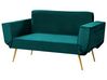 Velvet Sofa Bed Emerald Green SAARELA_932668