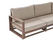 Set da giardino con tavolo 4 posti TIMOR Modulare Legno di acacia certificato Marrone scuro_853394