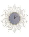 Sunburst Wall Clock ø 45 cm Gold and Grey SOLURA_790594