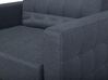 Conjunto de sofás reclináveis com 5 lugares em tecido cinzento escuro ABERDEEN_719111