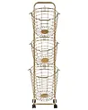 Basket Stand AYAPAL with Wheels Metal Gold