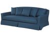 Sofföverdrag för 3-sits soffa marinblå GILJA_792540