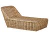 Gartenliege Rattan naturfarben Auflage taupe BELSITO _928036