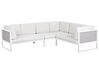 Lounge Set Aluminium weiss 6-Sitzer linksseitig Auflagen cremeweiss CASTELLA/FRATTE_932051