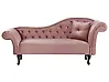 Right-Hand Chaise Longue LATTES Velvet Pink