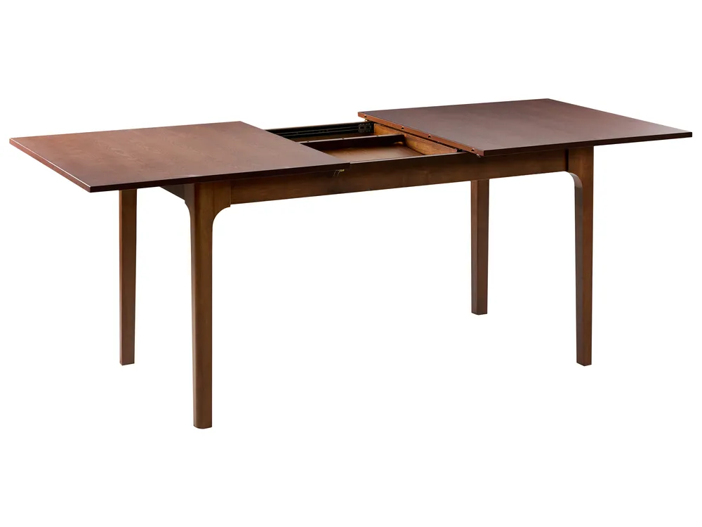 Extending Dining Table DELMAS Dark Ash Wood 160/200 cm 90 cm_1067740
