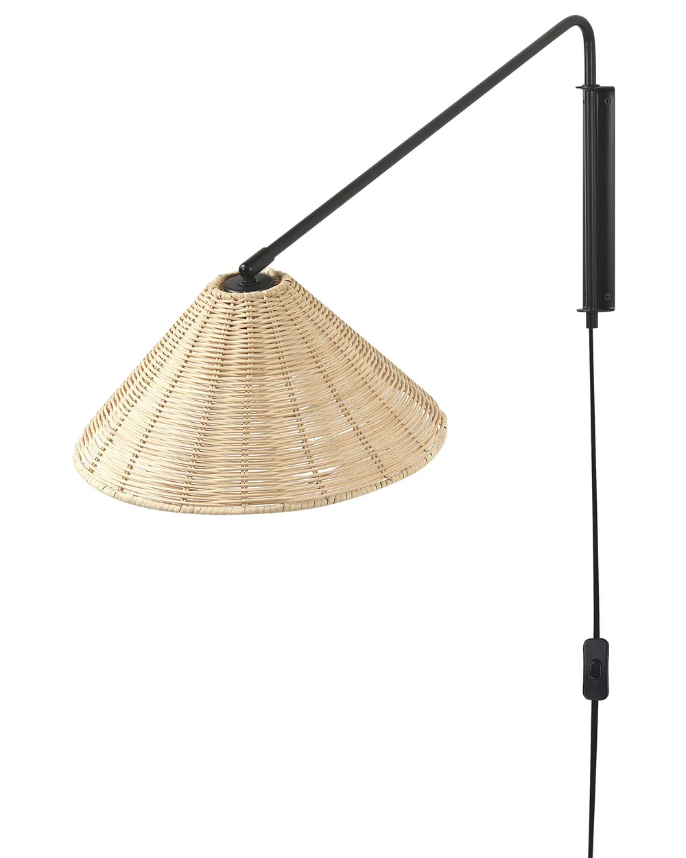 Wall Lamp PALENA Adjustable Rattan Natural_871451