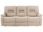 Manual Recliner Sofa 3 Seater BERGEN Fabric Beige_1064885