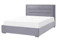 Bett mit Stauraum ROUEN Samtstoff Dunkelgrau 160 x 200 cm_843807