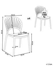 Set di 4 sedie da giardino OSTIA Rosa pastello_825369