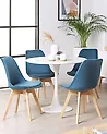 Set of 2 Dining Chairs DAKOTA II Velvet Blue
