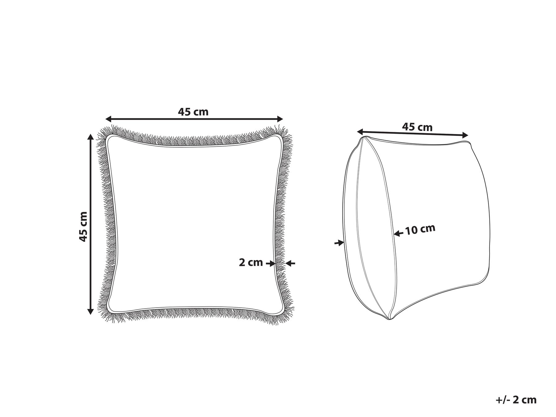 Fringed Cotton Cushion Floral Pattern 45 x 45 cm White and Orange SATIVUS_839151 Fringed Cotton Cushion Floral Pattern 45 x 45 cm White and Orange SATIVUS_839151