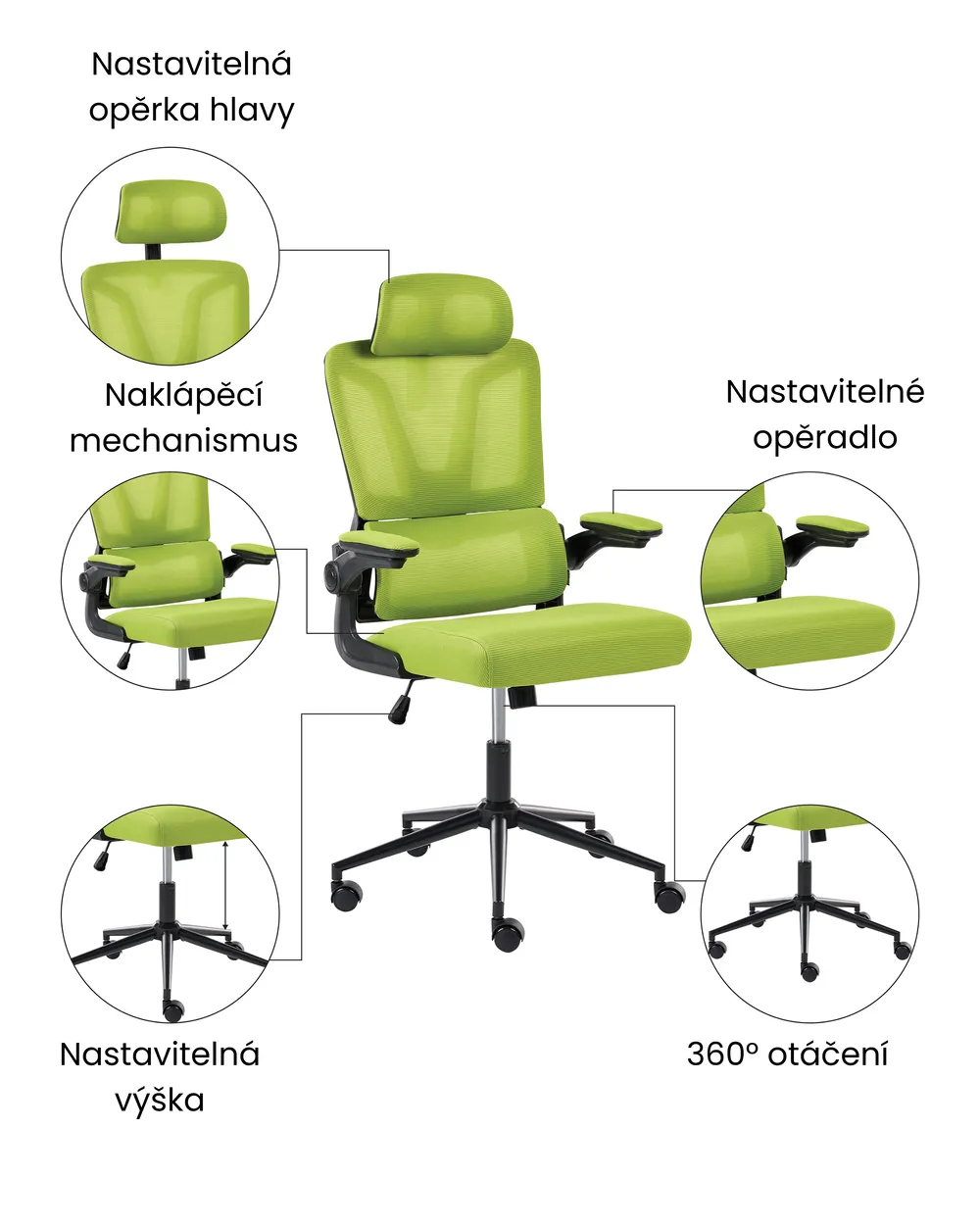 Kancelářská židle KRYOS Limetková_1074216